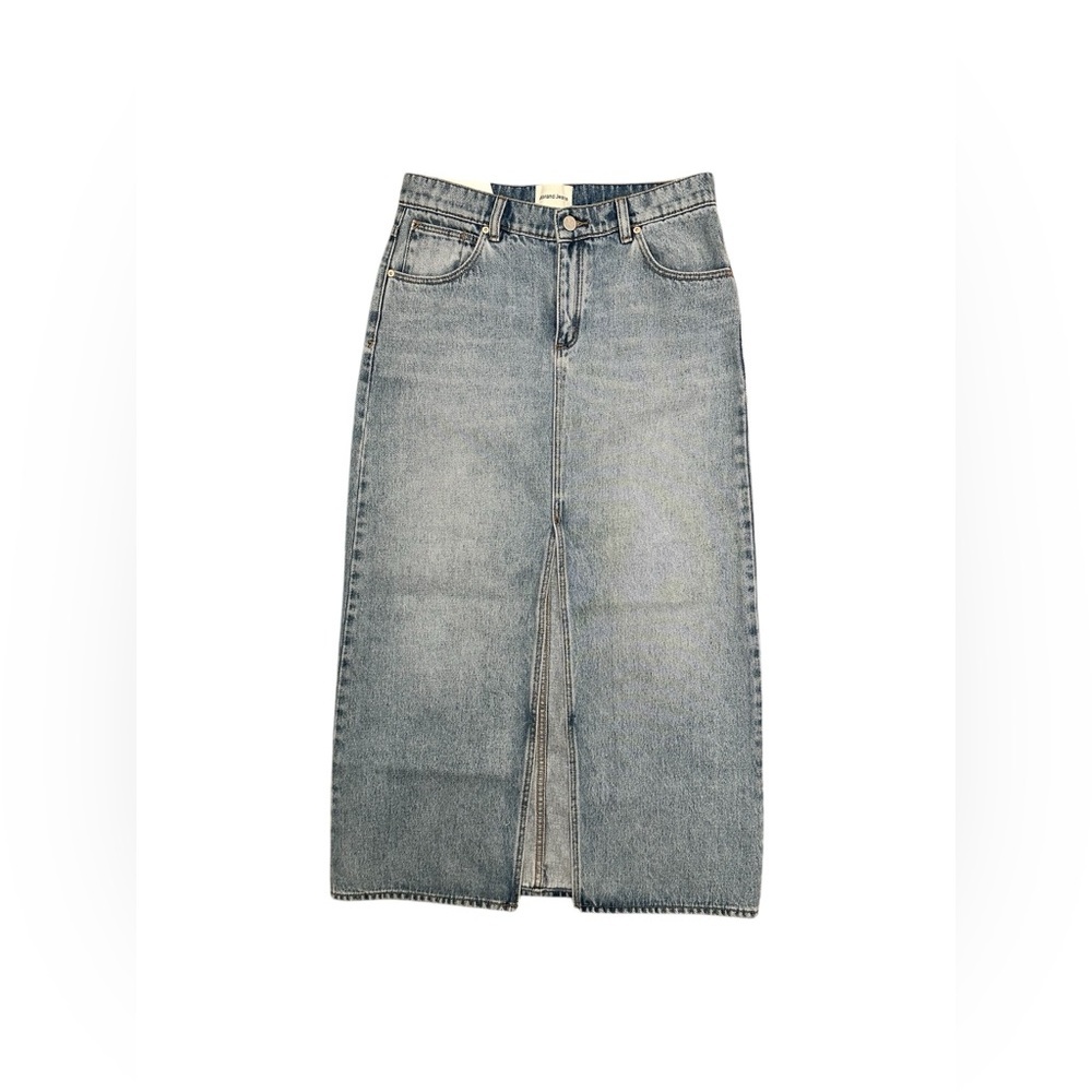 ABRAND Jeans Denim Maxi Skirt Blue ‘99 Low Skirt Y2K Sample NWT Women Size 26” - Picture 5 of 10
